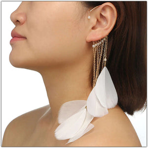 Ear Cuff with Feather Dangles