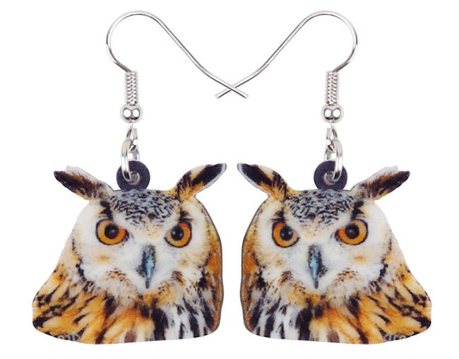 Great Horned Owl Earrings