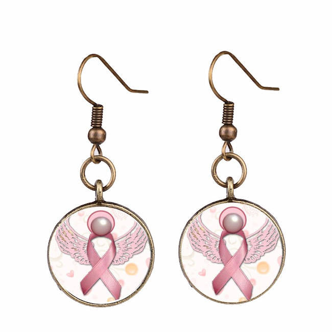  Breast Cancer Bronze Earrings