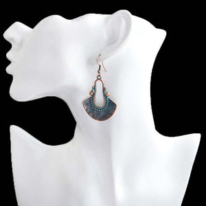 Bronze Drop Earrings - Vintage Style