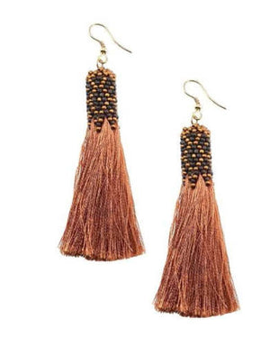 Tassel Earrings with Seed beads