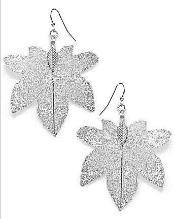 Leaf Earrings Filigree