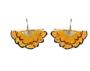 Fanned out Feather Earrings