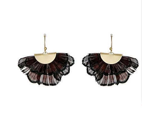 Fanned out Feather Earrings