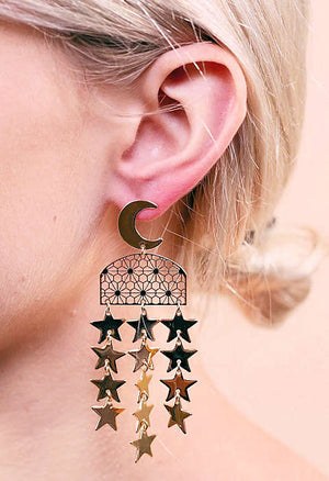 Moon and Sun Post Earrings