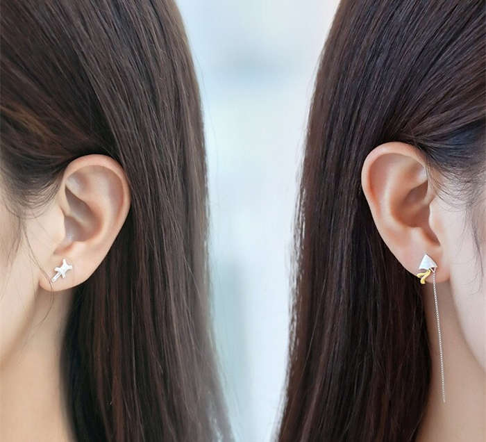 Asymmetrical Stud Earrings