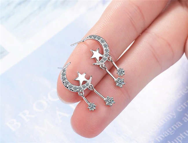 Moon and stars earrings