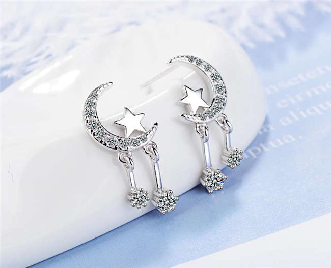 Moon and stars earrings