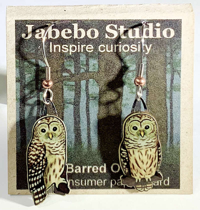 Recycled Owl Earrings