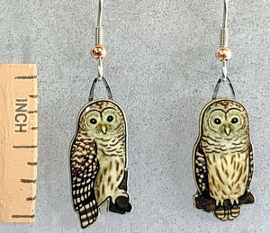 Recycled Owl Earrings