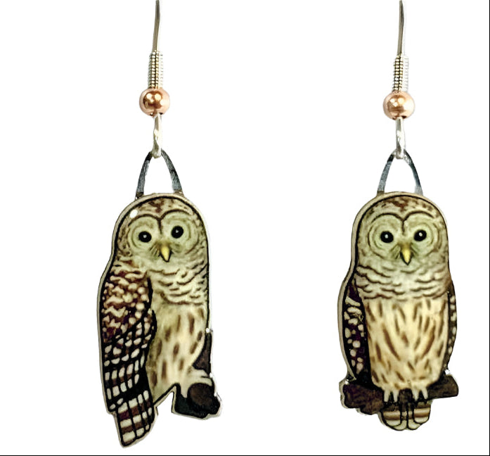 Recycled Owl Earrings