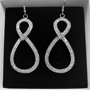 Rhinestone Infinity Earrings