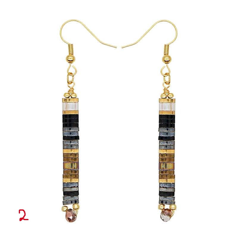 Turquoise and White Earrings