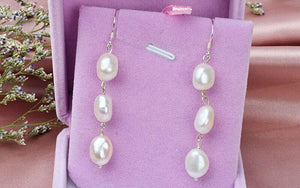 Lustrous Fresh Water Pearl Earrings