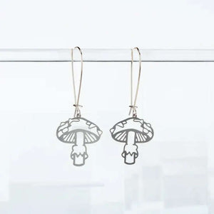 Stainless Steel Mushroom Earrings