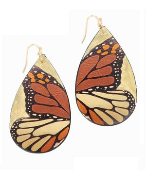 Monarch Wing Pattern Earring