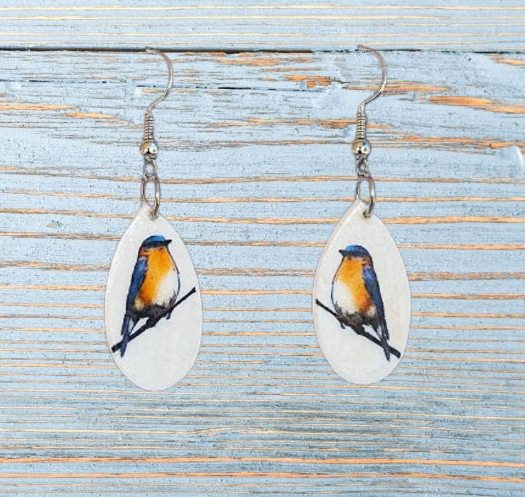 handmade Bluebird earrings