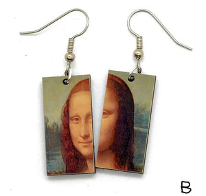 Mona Lisa Artwork Earrings