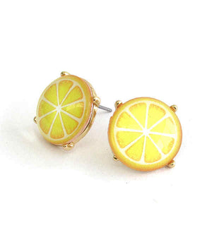 Lemon stud earrings