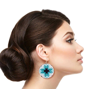 Western Style Sunburst Earrings
