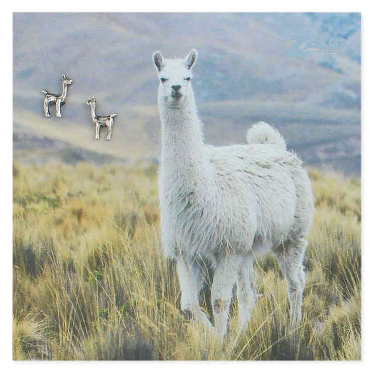 Llama Post Earrings