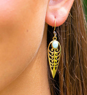 Fair trade amazonite earrings