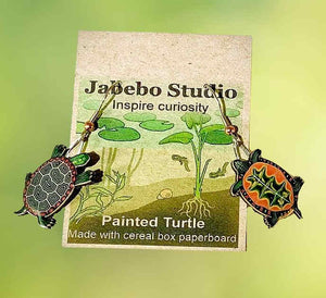 Post Consumer Waster Turtle earrings