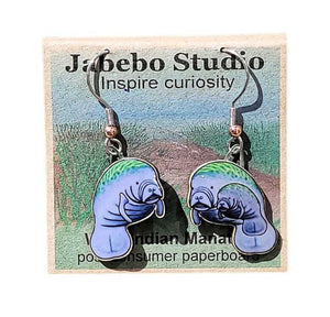 eco friendly manatee earrings