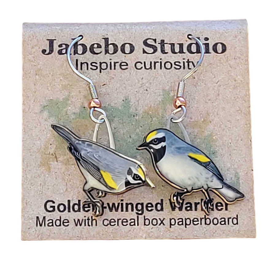 Golden-winged Warbler Earrings