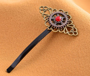 Hair Pin with Gear - Steampunk Style