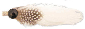 Hair White Feather Black Jewel Clip