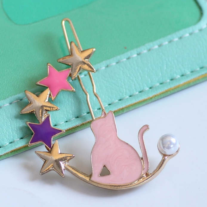 Cat with Stars Barrette