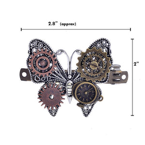 Barrette - Steampunk Butterfly Shape measurements