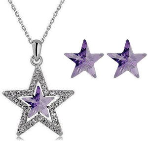 Star Necklace and Earrings Set