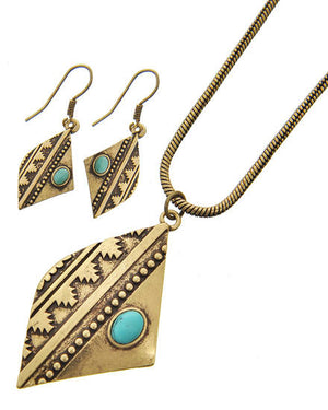 Southwest Style Earring and Necklace Set