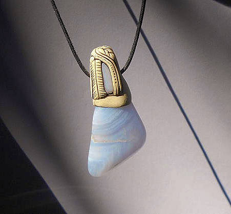 Blue Lace Agate One of A Kind Necklace