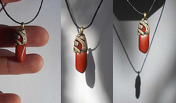 Red Jasper Pendant Necklace 
