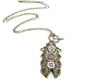 Cicada with Gears - Steampunk Necklace