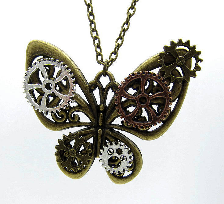 Butterfly Necklace - steampunk