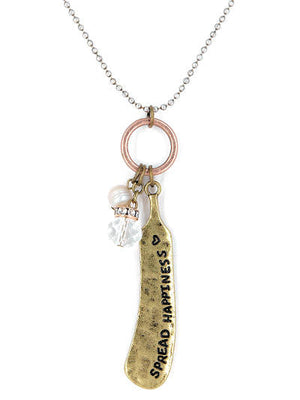 Butter Knife Stule Spread Happiness Necklace