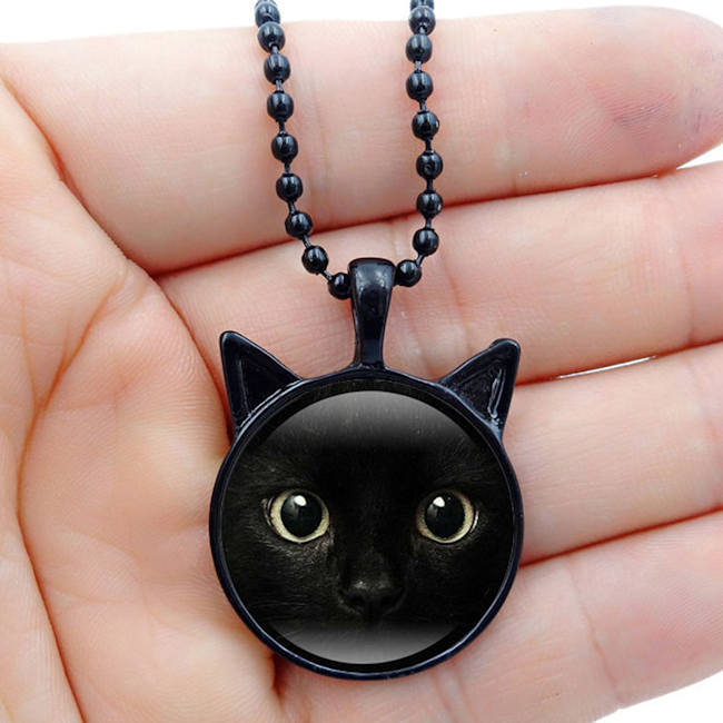 Tatty Devine Black Cat Necklace