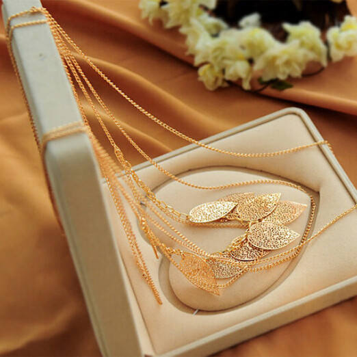 Multi Layer leaf Necklace