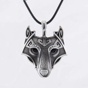 Celtic Wolf Head Necklace