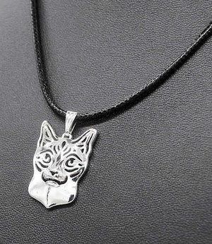Necklace with Siamese Cat Pendant