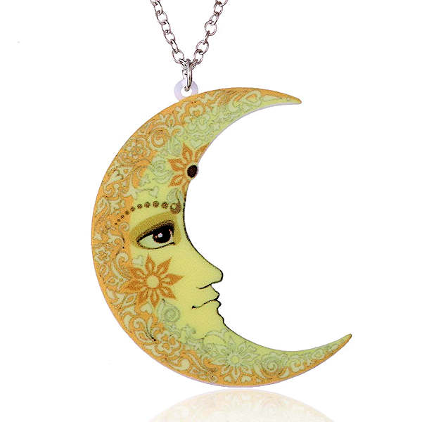 Sun and moon necklaces