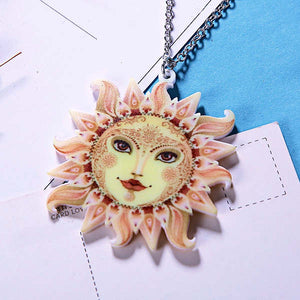Sun necklace with face