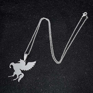 necklace silver unicorn