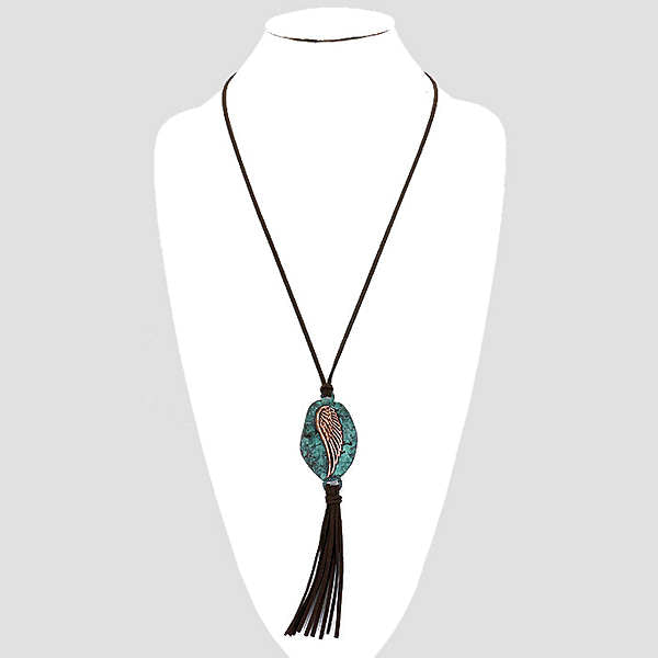 Angel Wing Long Necklace
