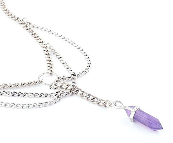 Amethyst Multi Chain Necklace