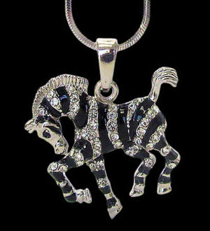 Crystal Zebra Necklace